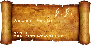 Jagyugy Jusztus névjegykártya